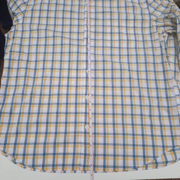 J.Crew Slim Untucked Flex Washed Shirt Mens Size XL Blue Yellow NWT Casual - Picture 5 of 7